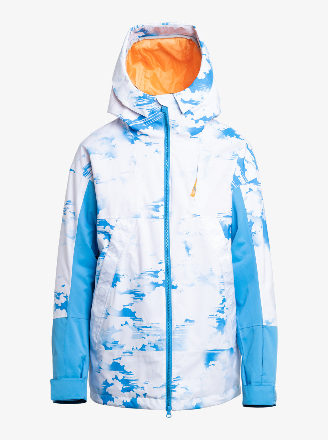 Chloe Kim Technical Snow Jacket - Azure Blue Clouds