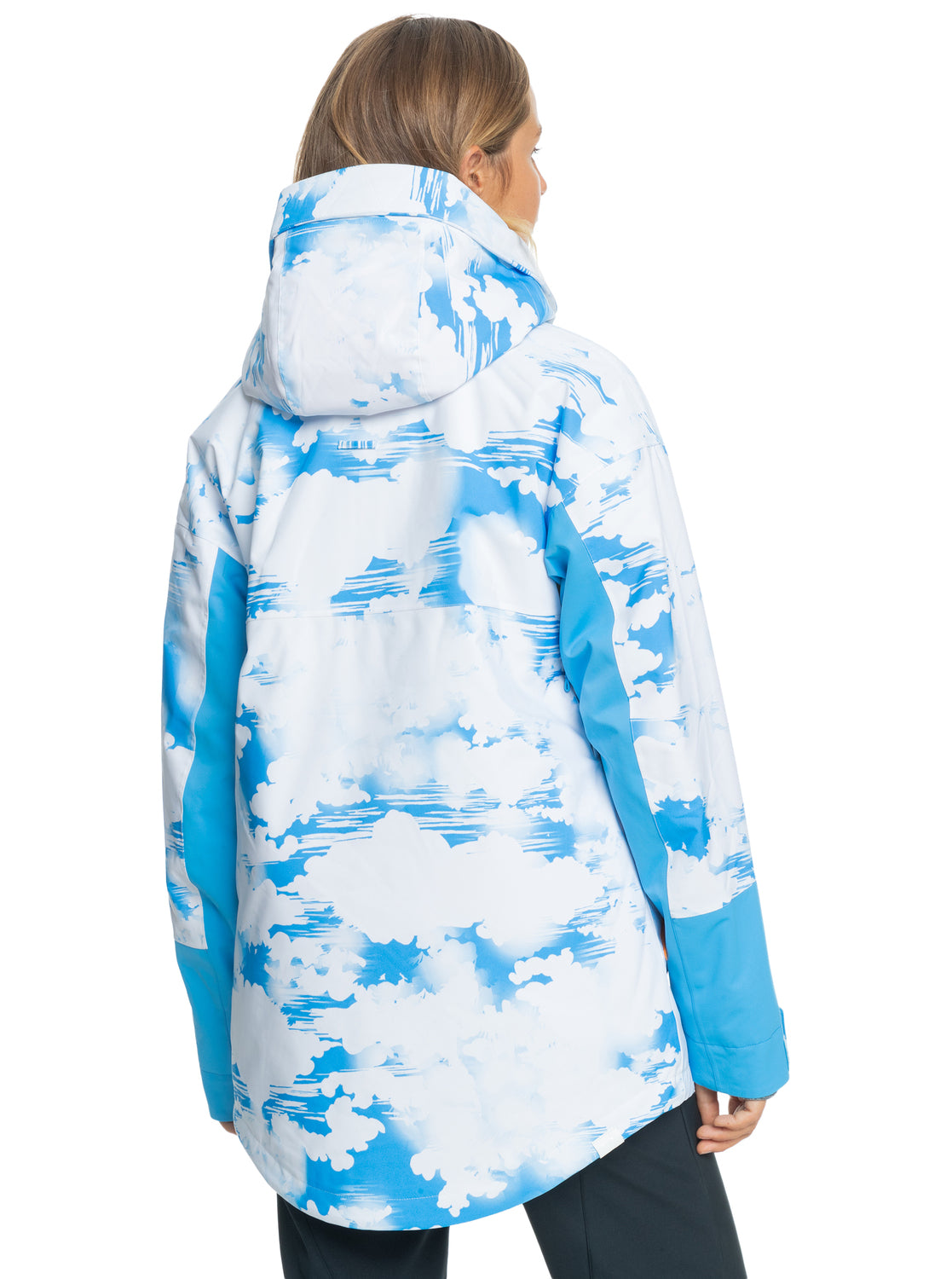 Chloe Kim Technical Snow Jacket - Azure Blue Clouds