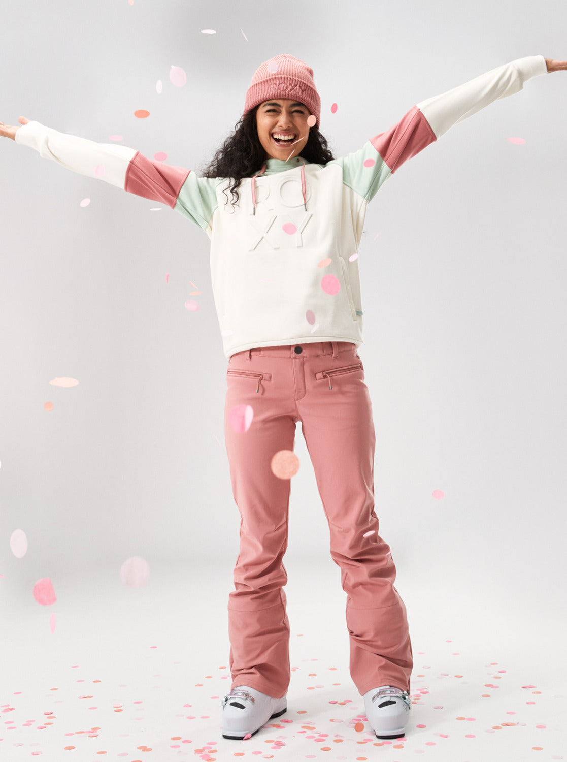 Rising High Technical Snow Pants - Dusty Rose