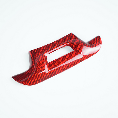 Chevy Camaro 2016+ Carbon Fiber Steering Wheel Trim Cover-red