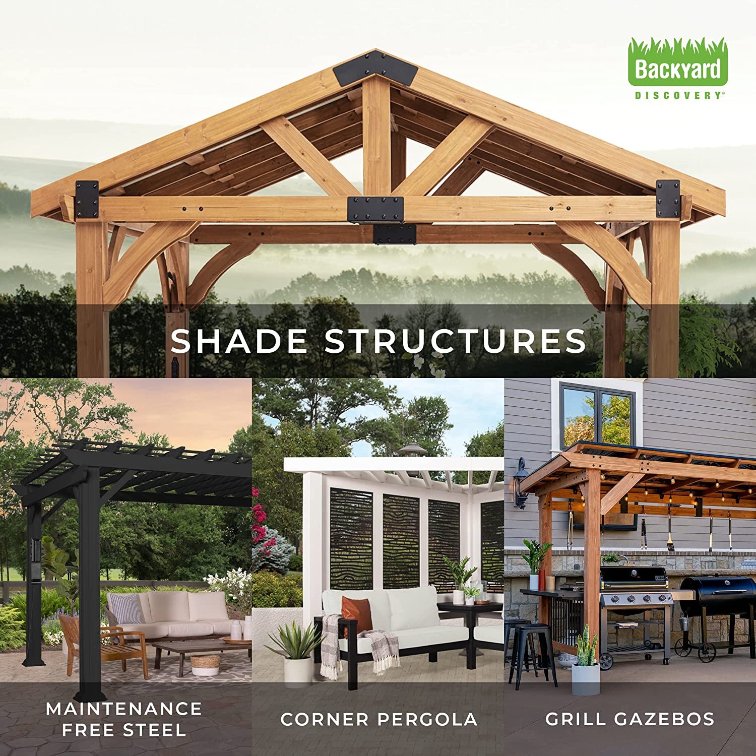 12X10 Ft Hawthorne White Galvanized Steel Pergola W/Soft Sail Shade, Spacious, Rust Resistant, UV Protection, Resist Winds up to 100 MPH, Durable, Powerport USB & Electrical Outlet