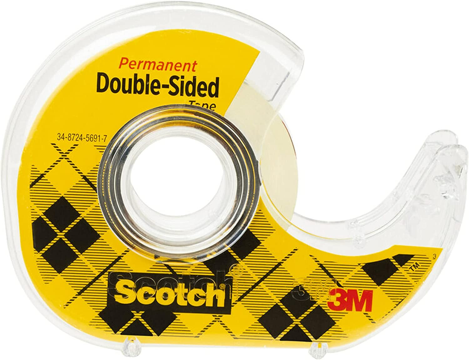 Scotch Double Sided Tape, 1/2 in X 500 In, 6 Dispensered Rolls (6137H-2PC-MP)
