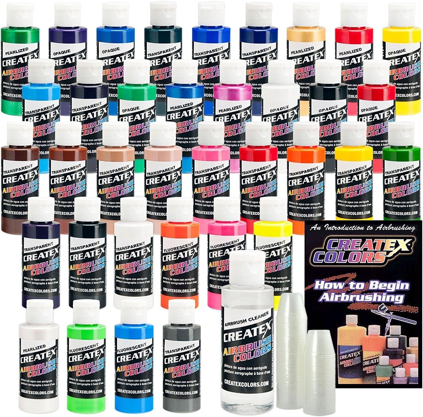 Master Paint Airbrush Color Set 36 2 Ounce Color Set