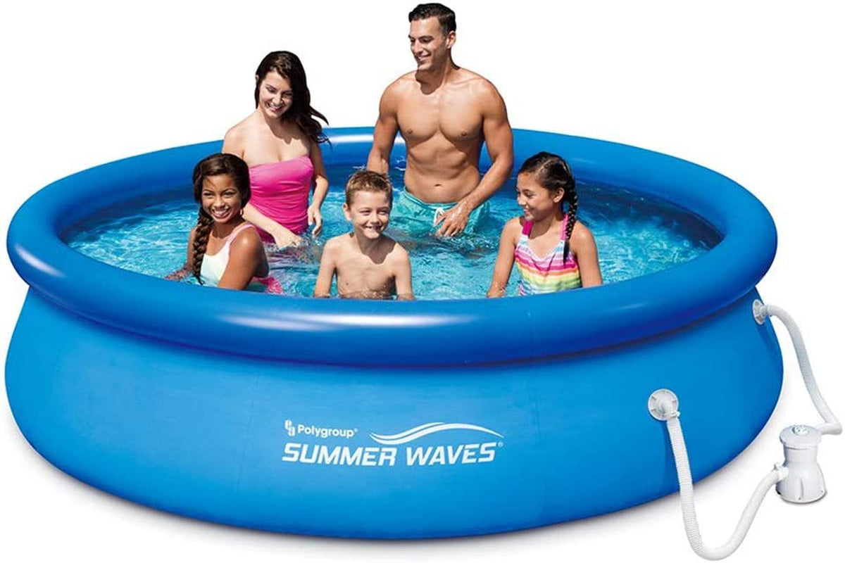 10Ft X 30In Quick Set Inflatable above Ground Pool with Filter Pump