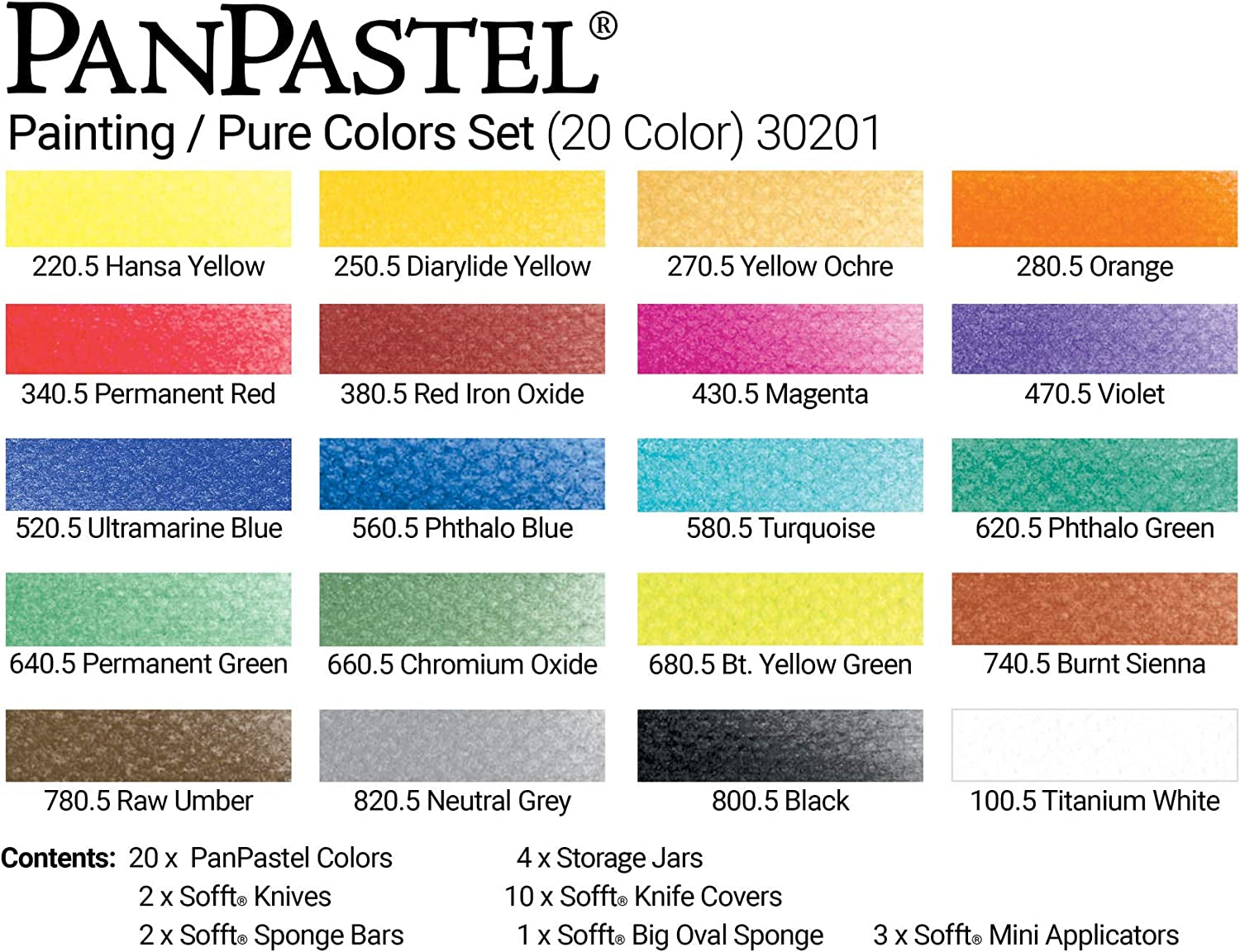 Panpastel Ultra Soft Artist Pastel Painting Set, 20-Pack