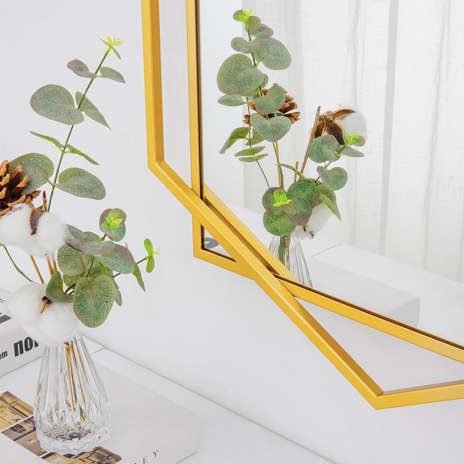 Premium Gold Wall Mirror for Elegant Living Room Decor