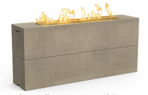 American Fyre Designs Milan Tall Linear Firetable