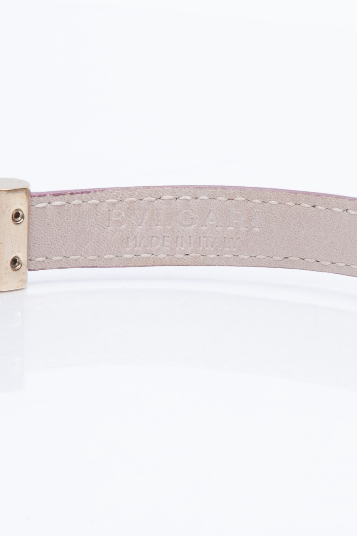 BVLGARI Double Purple Coiled Leather Bracelet