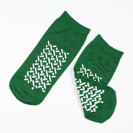 Dynarex 2191 Fall Management Slipper Socks Medium Green Above the Ankle