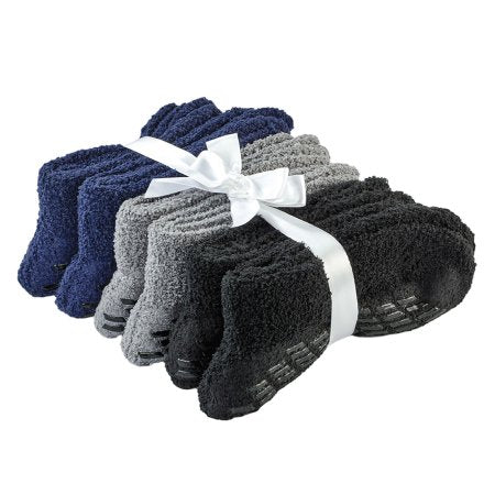 Silverts Adaptive LLC SV19150_SV468_OS Slipper Socks Silverts One Size Fits Most Blue / Gray / Black Above the Ankle