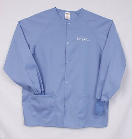 Fashion Seal Uniforms 7690-XL Warm-Up Jacket Ceil Blue X-Large Hip Length Reusable