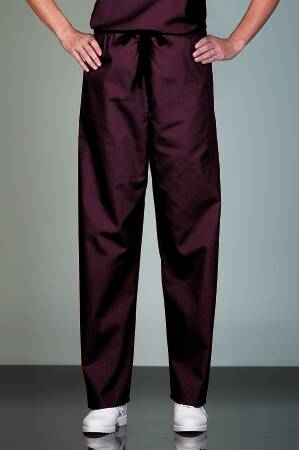 Fashion Seal Uniforms 78841-XS Scrub Pants Poplin X-Small Burgundy Unisex