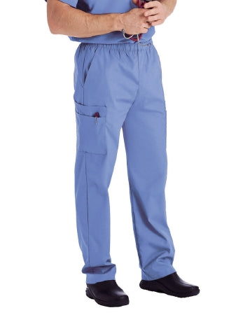 Landau Uniforms 8555BEPMED Scrub Pants Cargo Medium Royal Blue Male