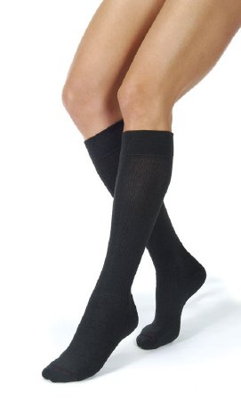 BSN Medical 110495 Compression Stocking JOBST ActiveWear Knee High Large Cool Black Closed Toe