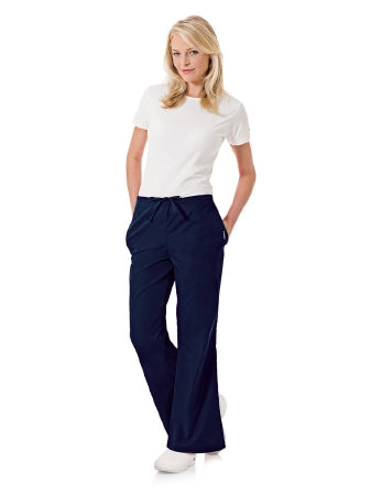 Landau Uniforms 8335BNPSML Scrub Pants Small Navy Blue Female