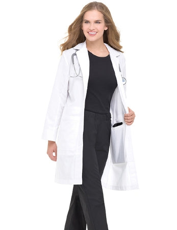 Landau Uniforms 3165WWXY8 Lab Coat White Size 8 Knee Length Reusable