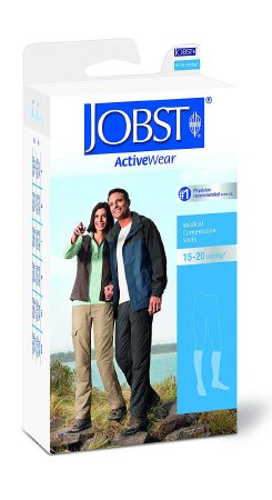 BSN Medical 110479 Compression Socks JOBST ActiveWear Knee High Small Cool White Closed Toe