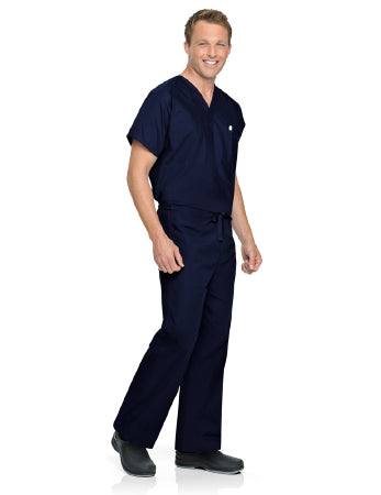 Landau Uniforms 7602BNPXSM Scrub Pants Reversible X-Small Navy Blue Unisex