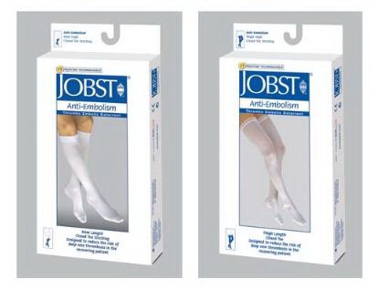 BSN Medical 111478 Anti-embolism Stocking Jobst Thigh High Small / Short White Closed Toe