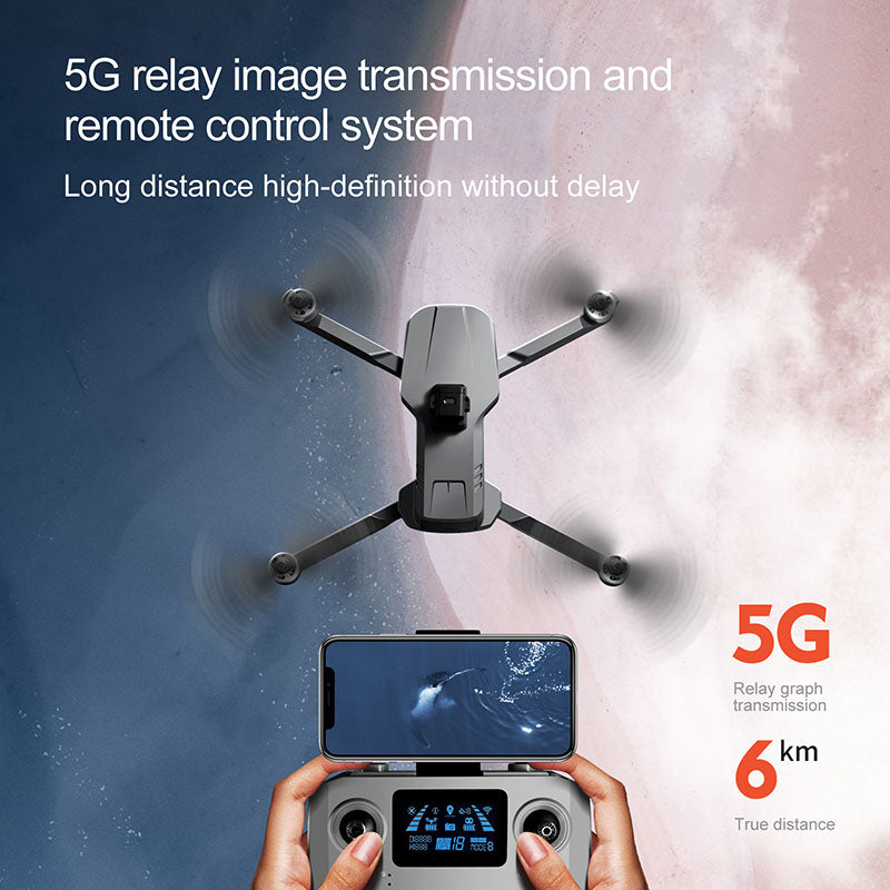 4K Drone S155 Pro 3-Axis Gimbal Obstacle Avoidance GPS 5G Relay WIFI Brushless Quadcopter