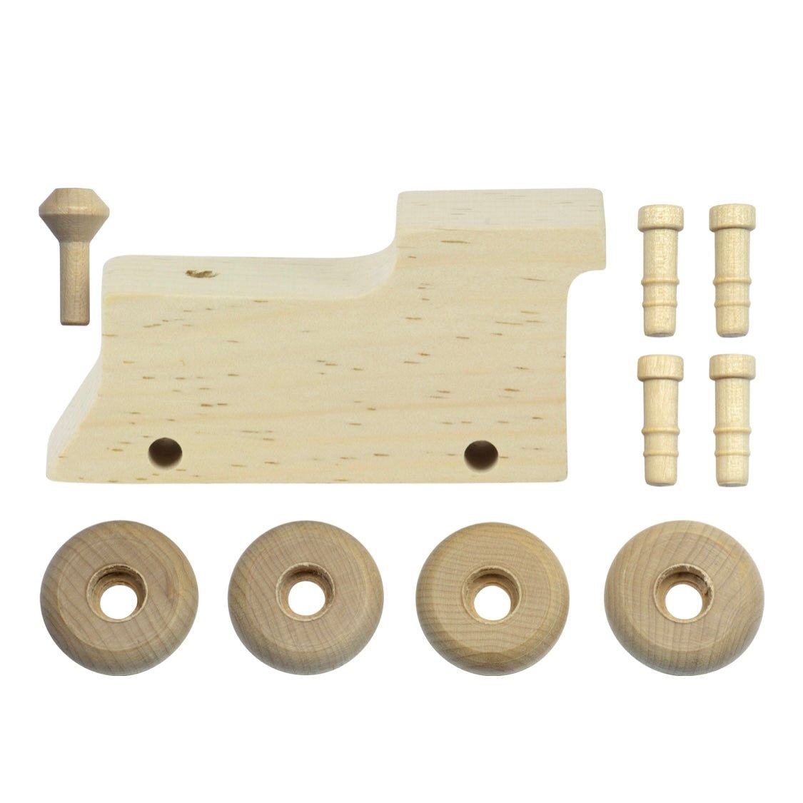 Natural Wood Train Engine Craft Kit Made in USA