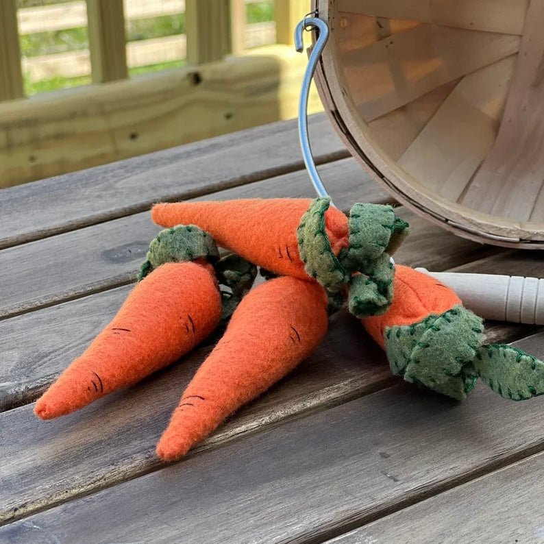 Felt Carrot Pair Handmade in USA