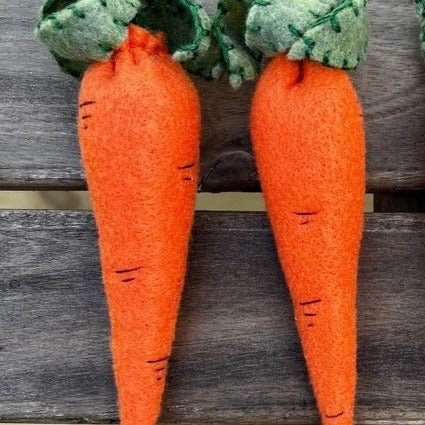 Felt Carrot Pair Handmade in USA