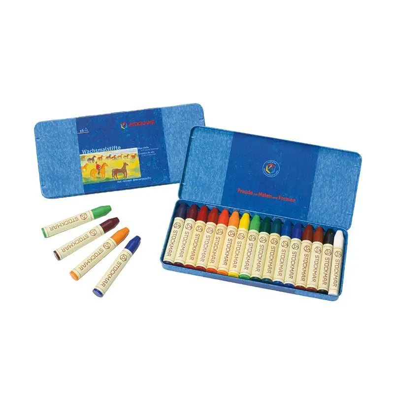 Stockmar Beeswax Crayons Set of 16 in Tin