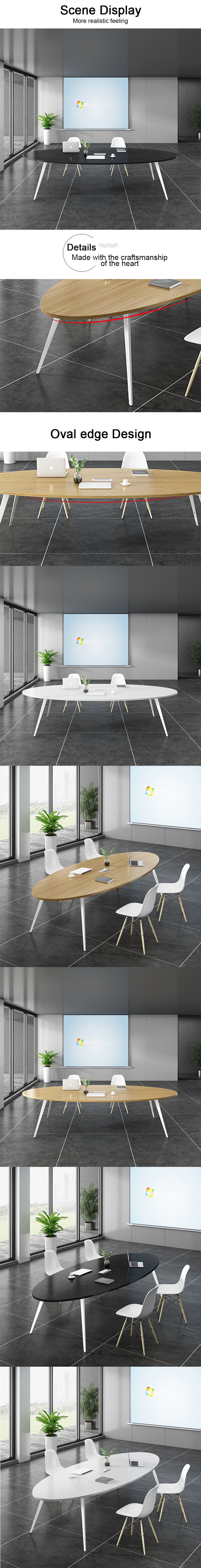 Oval conference table
