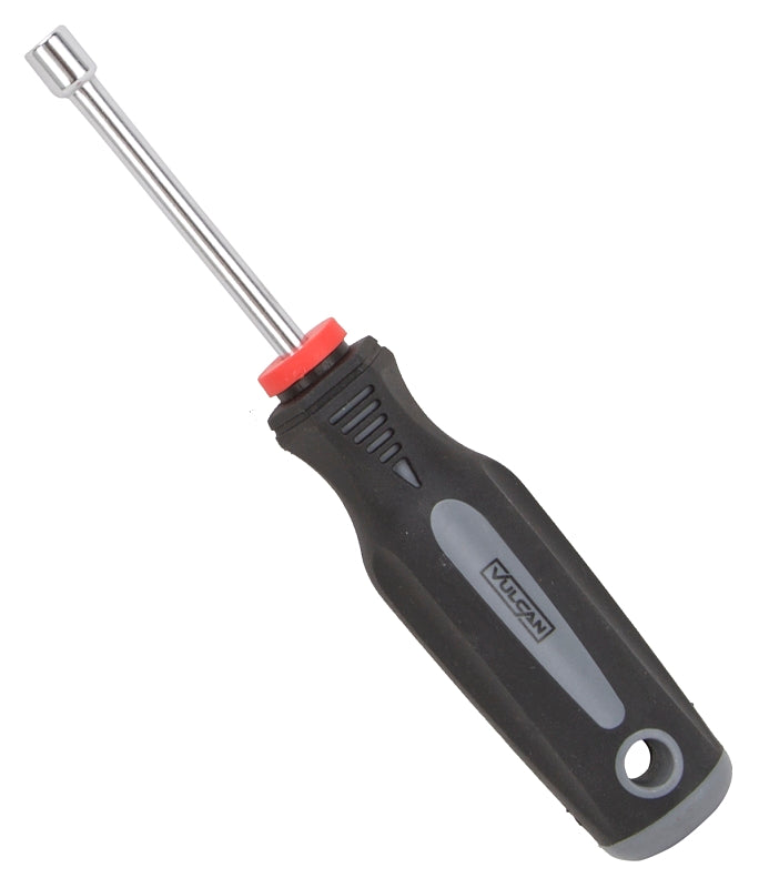 Vulcan MC-SD32 Nut Driver, 1/4 in Drive, 7 in OAL, Cushion-Grip Handle, Gray and Black Handle, 3 in L Shank