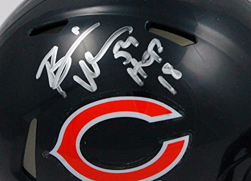 Brian Urlacher Autographed Chicago Bears Speed Mini Helmet w/HOF-Beckett W Hologram Silver