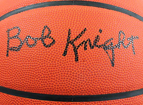 Bob Knight Autographed Wilson NCAA Basketball-JSA W Black