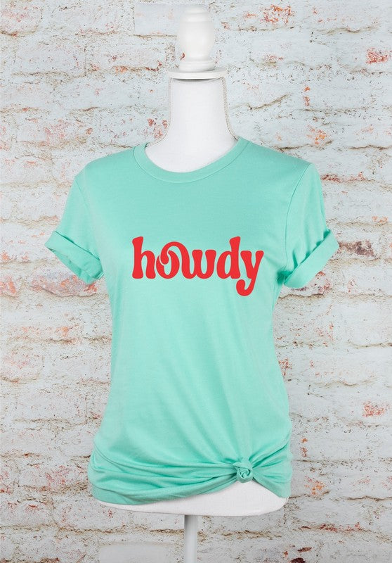 Red Print Howdy Graphic Tee