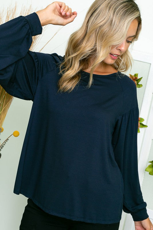 PLUS SOLID LOOSE FIT TOP