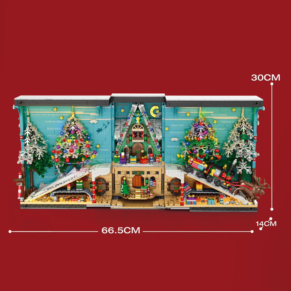 Reobrix 66033 Christmas Book Nook 3260 pcs 62.5 x 12 x 43 cm (WITH ORI –  Reobrix Building