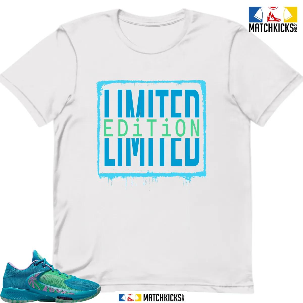 Custom Match - White T-Shirt - Nike Zoom Freak 4 Birthstone (GS) - LIMITED EDITION