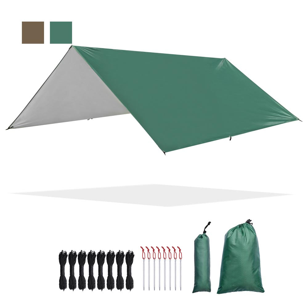 Yescom Camping Tarp Rain Shelter 10x10ft UV50+ PU3,000mm