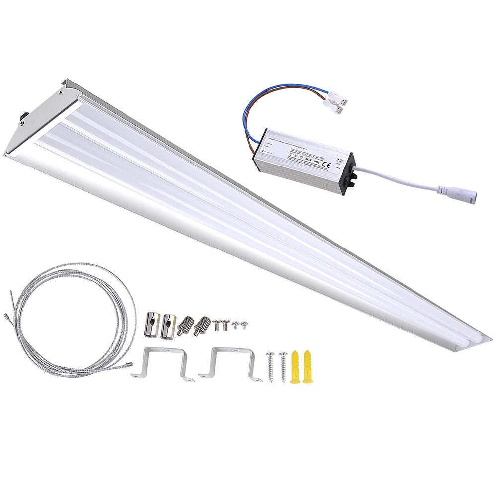 DELight 40w LED Shop Light Fixture 2-Lamp 4500LM White