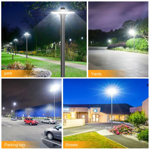 120W LED Post Top Light 5000K CCT Tunable with Photocell - 15600 Lumens, IP65 Waterproof, ETL cETL DLC Approved