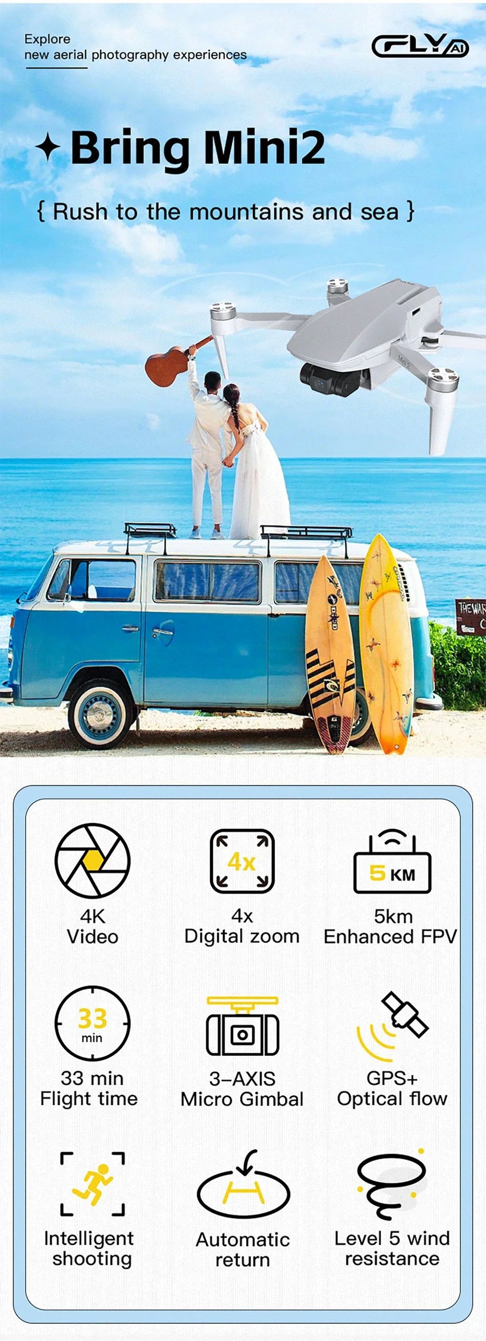 CFLY Faith Mini2 Upgraded version 4K Drone