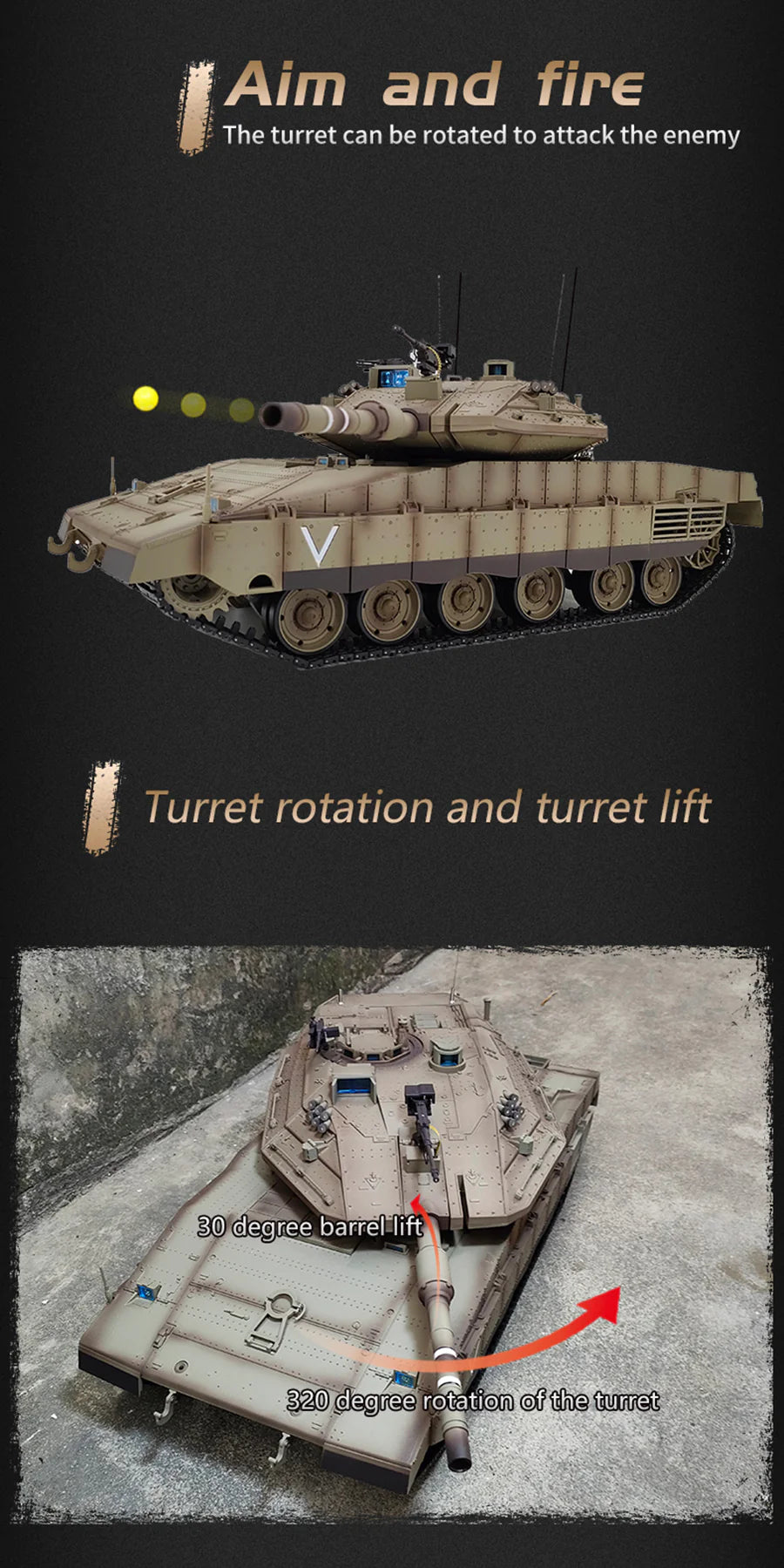 Heng Long Tank 3858 Merkava MK IV