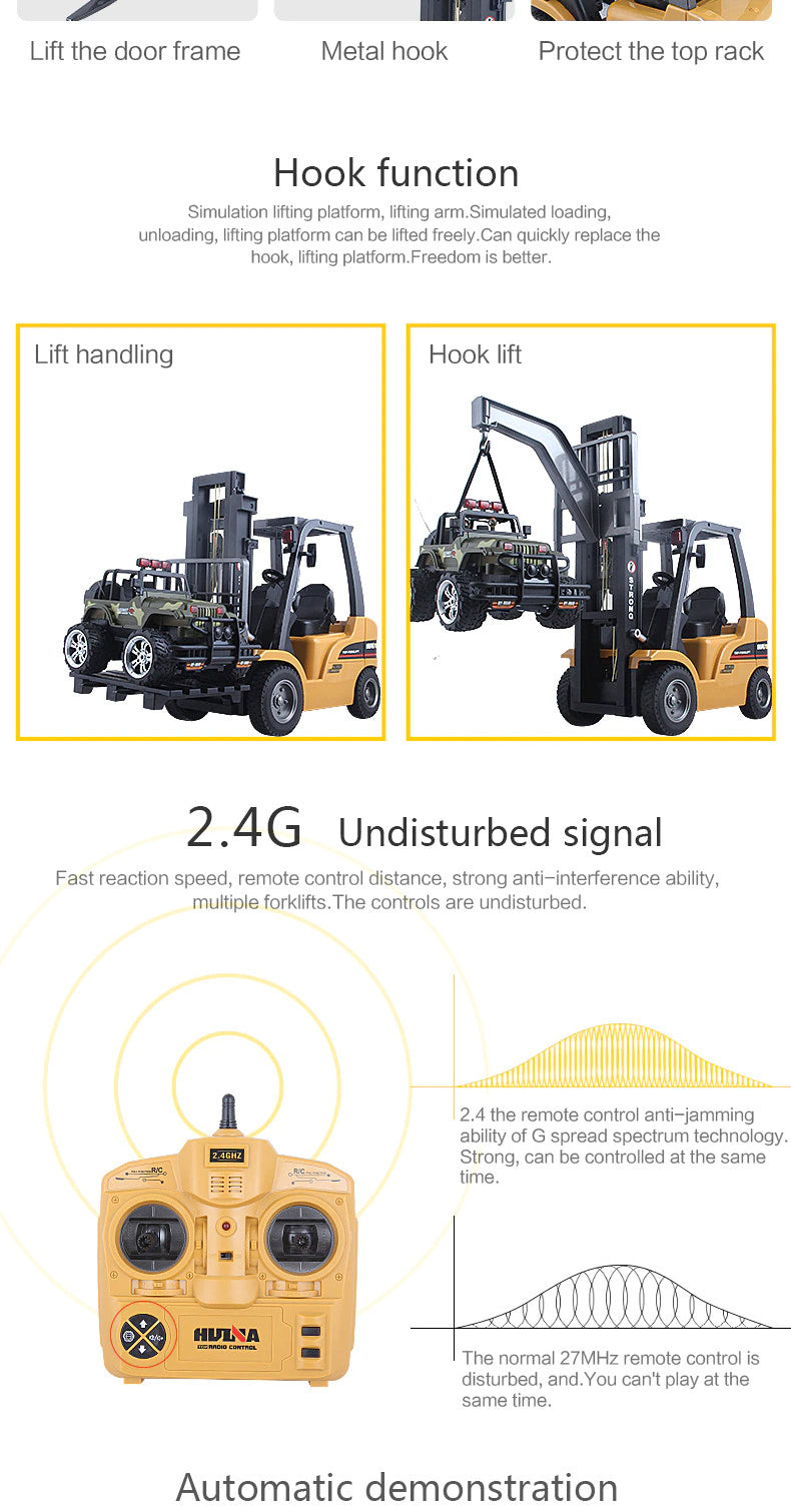 Huina 1577 Alloy Simulation Forklift Truck