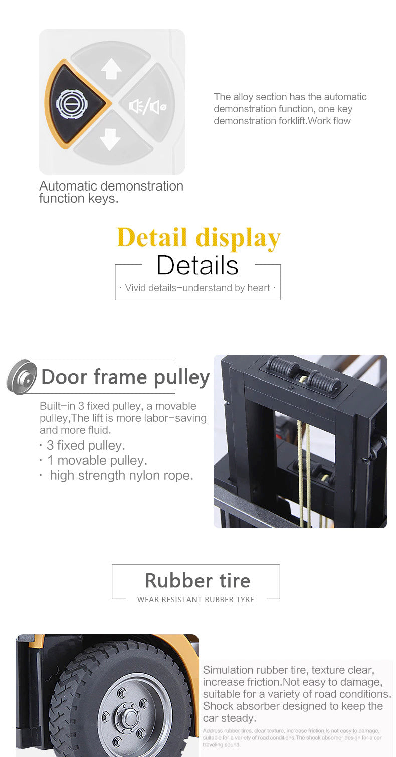 Huina 1577 Alloy Simulation Forklift Truck
