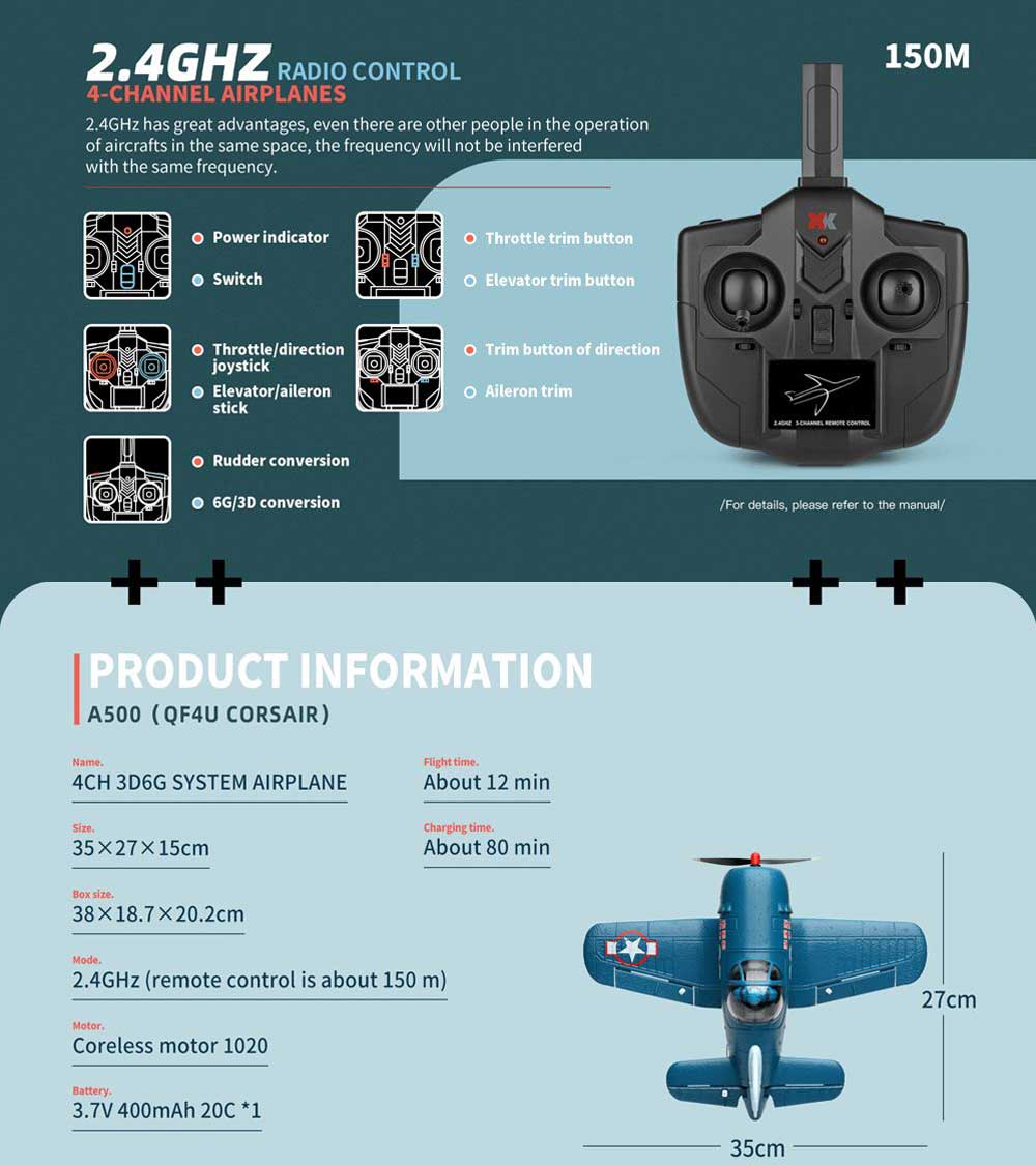 RC Airplane WLtoys XK A500