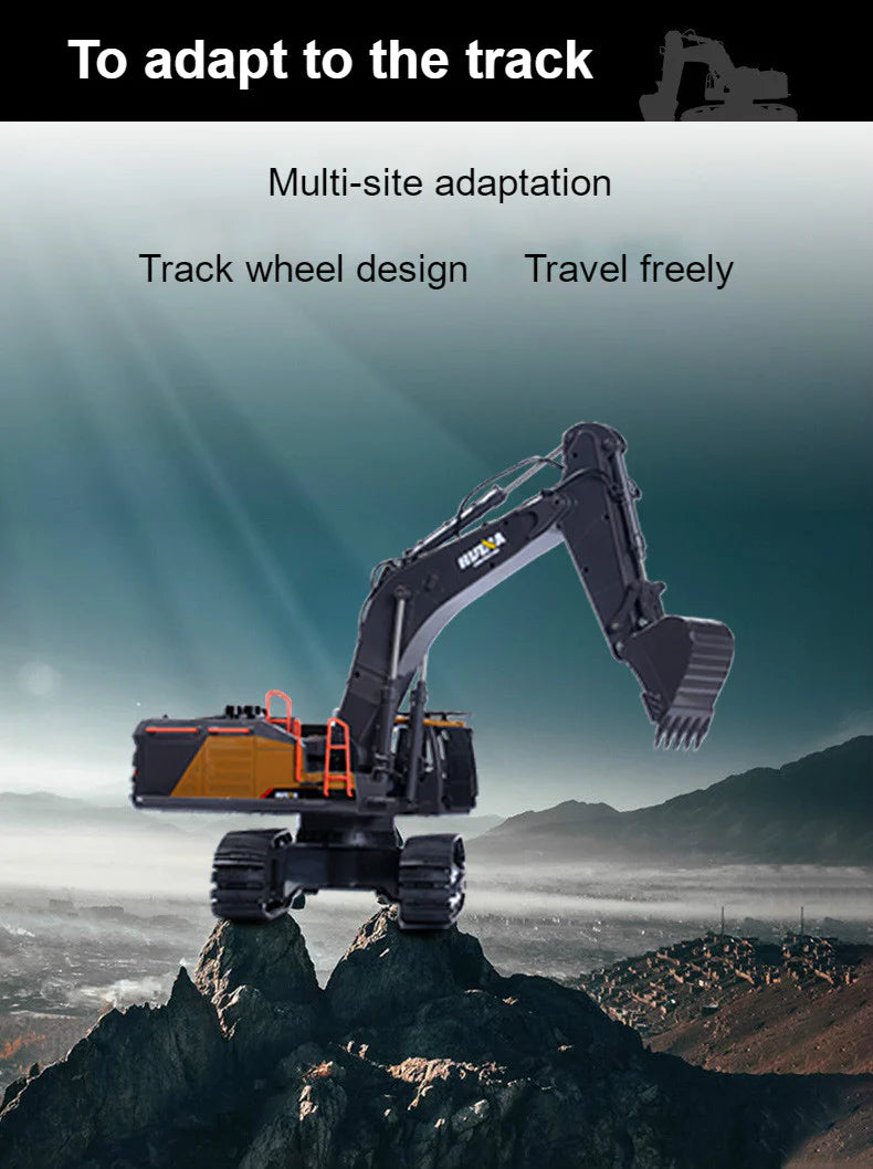 Huina 1592 Alloy Excavator 1:14 22CH RC Car Toys Gift
