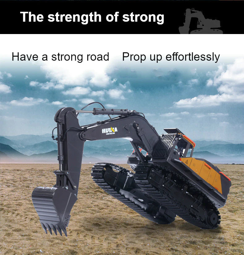 Huina 1592 Alloy Excavator 1:14 22CH RC Car Toys Gift