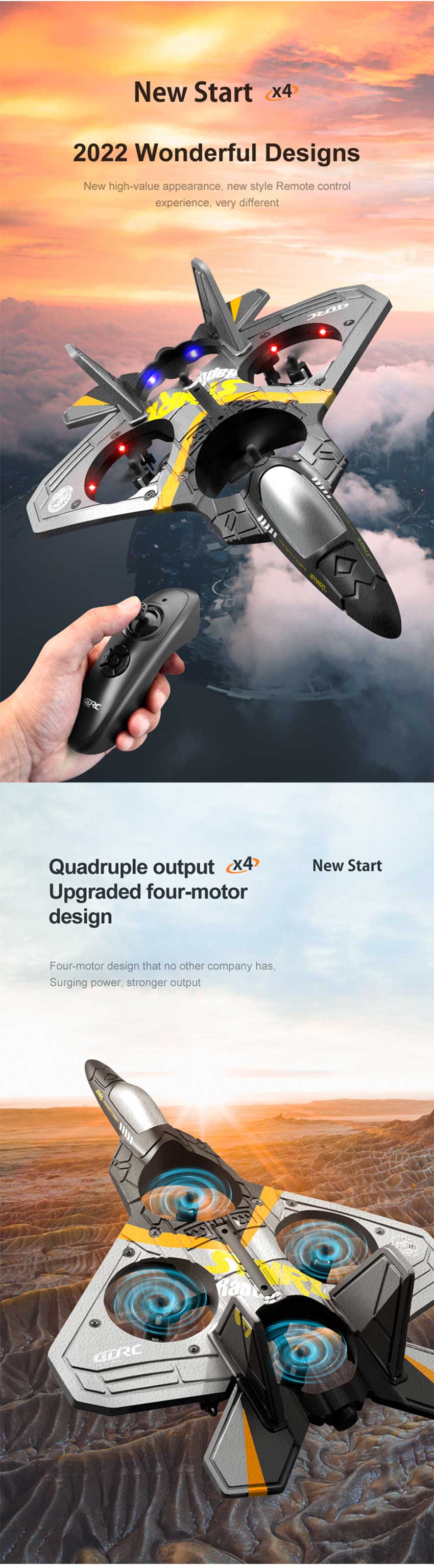 RC Plane V17 Gravity Sensing Aircraft Glider RC Helicopter