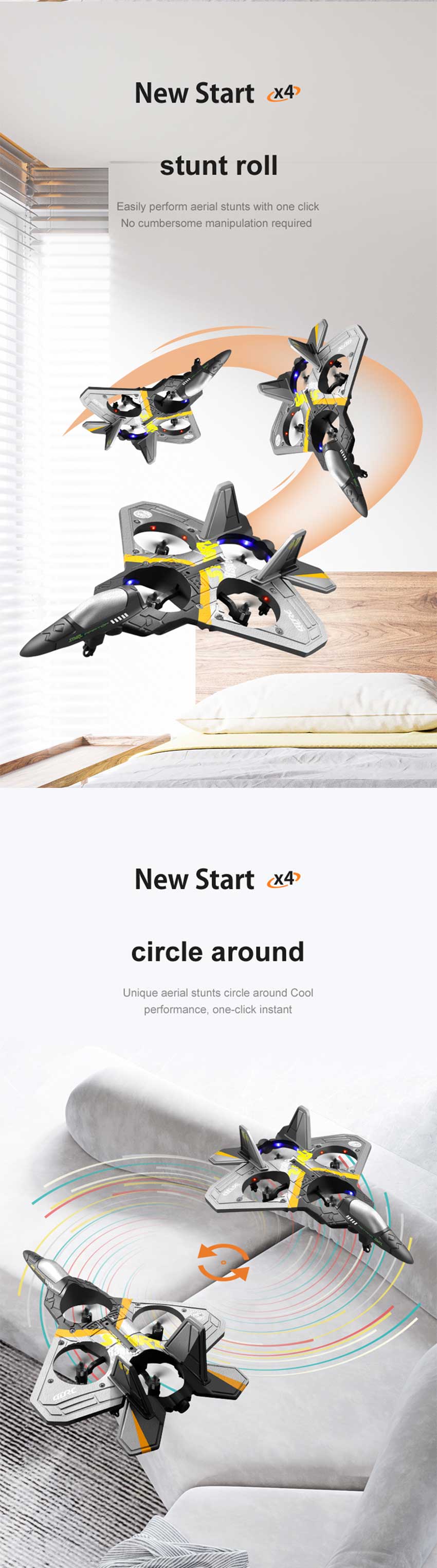 RC Plane V17 Gravity Sensing Aircraft Glider RC Helicopter