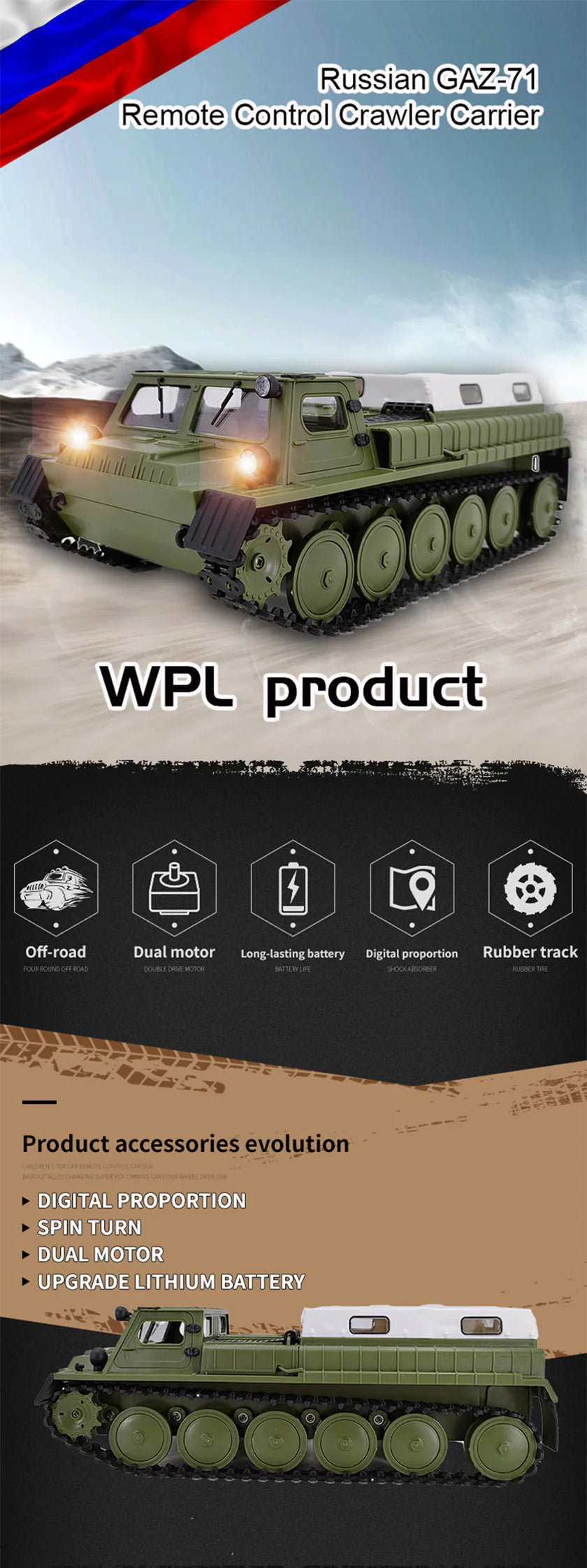 RC Tank Crawler Tracked RC Car