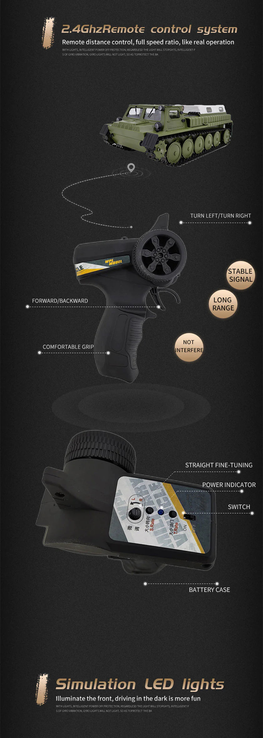 RC Tank Crawler Tracked RC Car